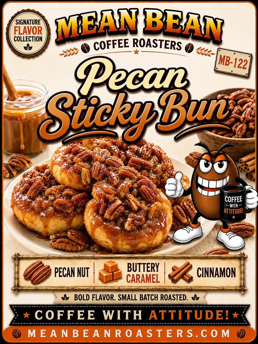 Pecan Sticky Bun - Mean Bean Flavored Coffee from Mean Bean Coffee Roasters