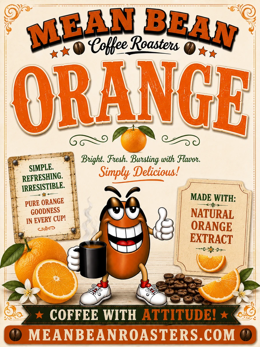 Orange - Mean Bean Flavored Coffee from Mean Bean Coffee Roasters