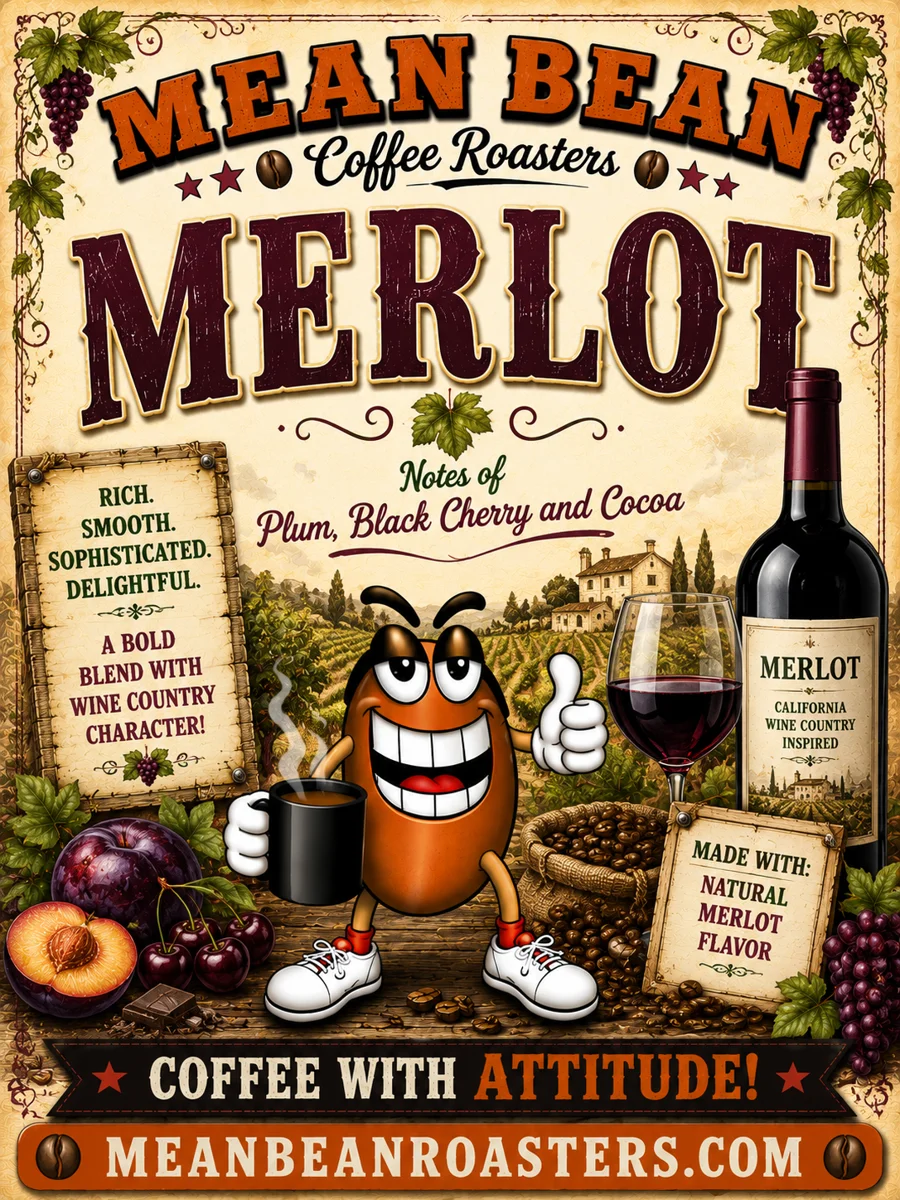 Merlot - Mean Bean Flavored Coffee from Mean Bean Coffee Roasters