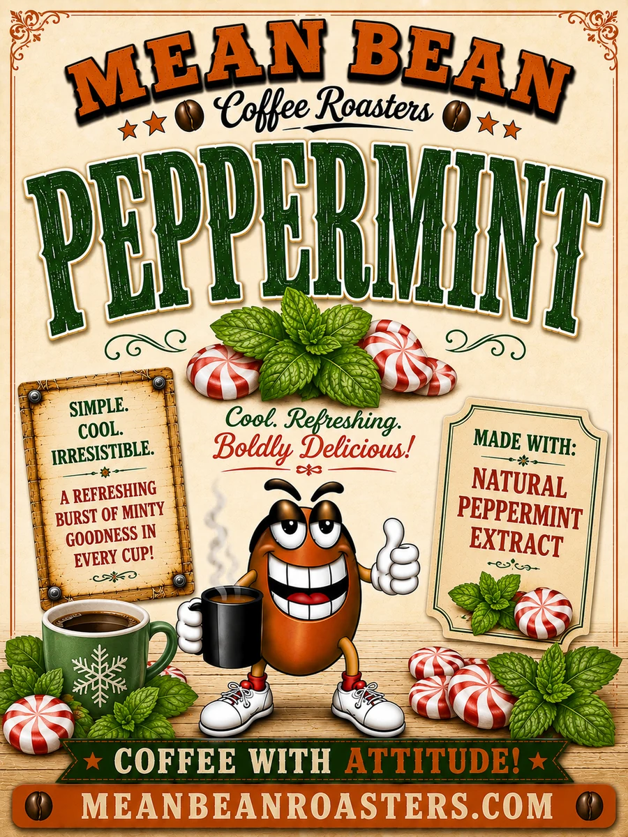 Peppermint / Candy Cane - Mean Bean Flavored Coffee from Mean Bean Coffee Roasters
