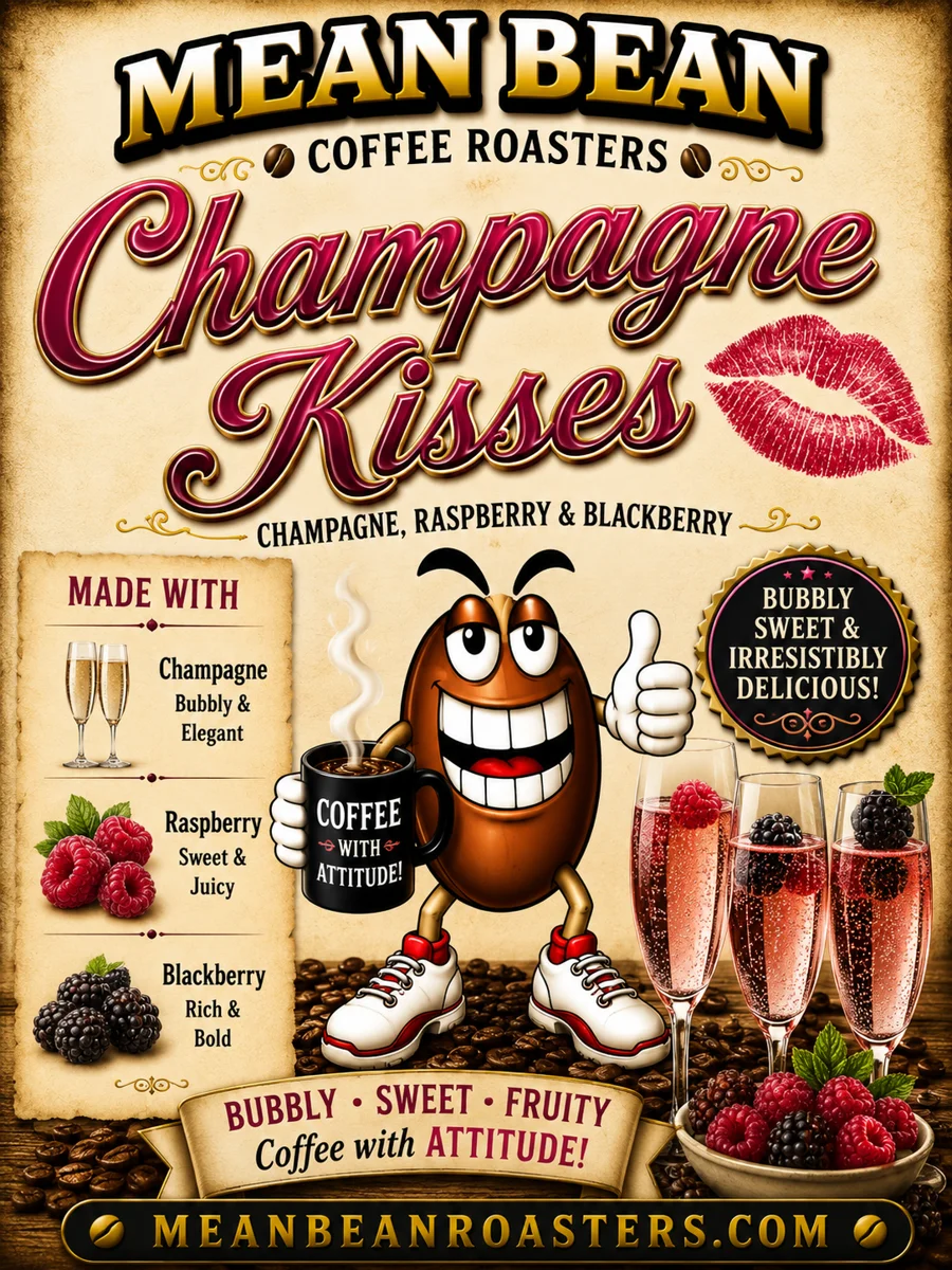 Champagne Kisses - Mean Bean Flavored Coffee from Mean Bean Coffee Roasters