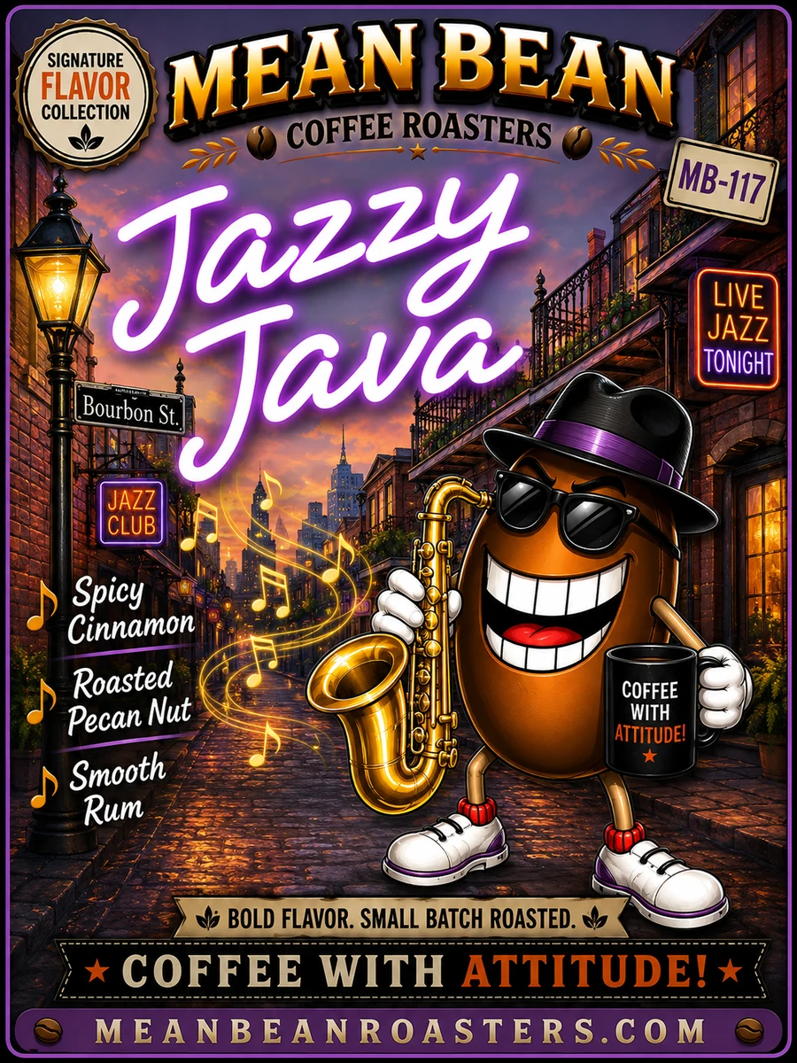 Jazzy Java Flavored Coffee - Mean Bean Flavored Coffee from Mean Bean Coffee Roasters