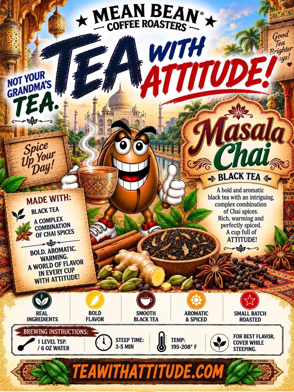 Masala Chai - Tea and Herbs from Mean Bean Coffee Roasters