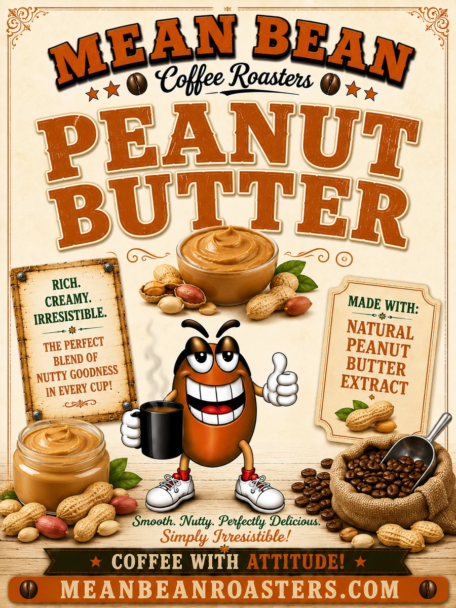 Peanut Butter - Mean Bean Flavored Coffee from Mean Bean Coffee Roasters
