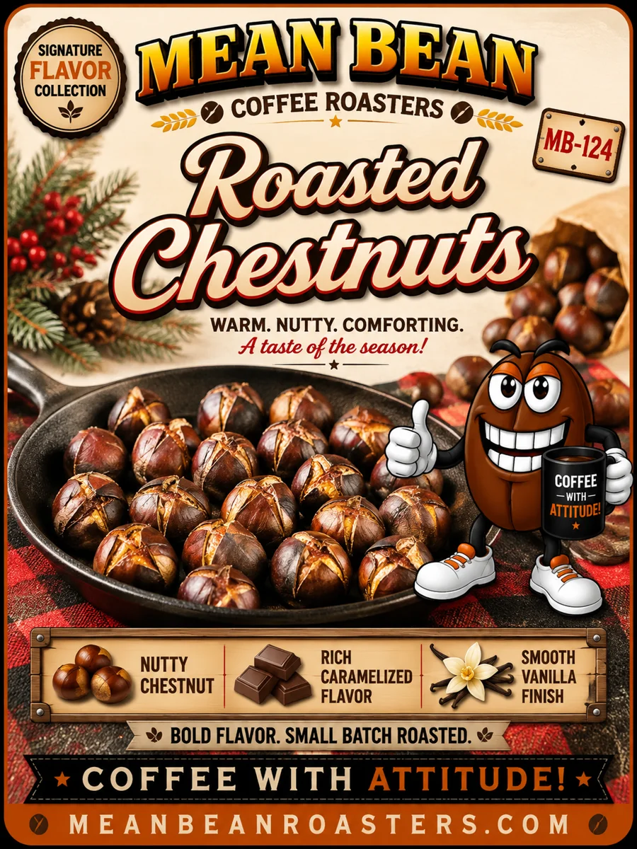 Roasted Chestnuts - Mean Bean Flavored Coffee from Mean Bean Coffee Roasters