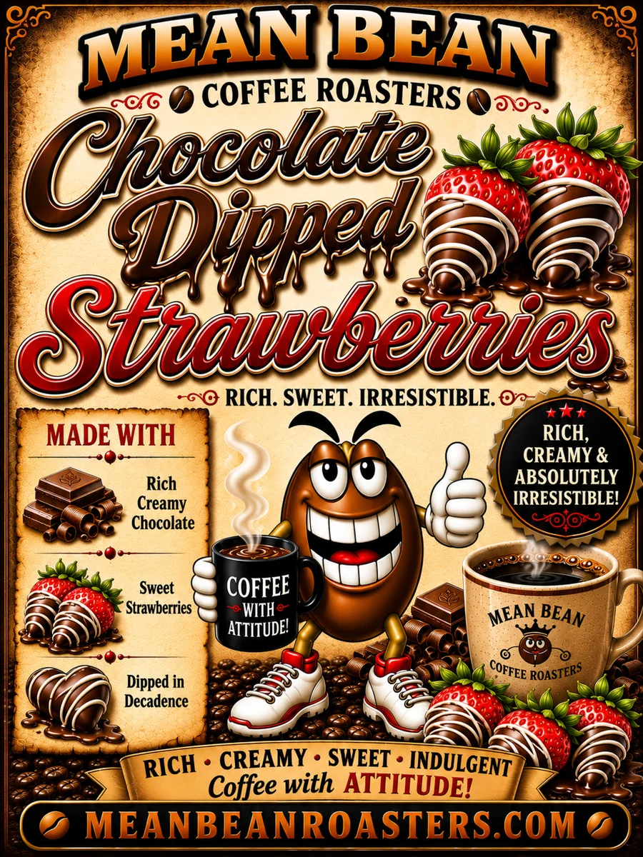 Chocolate Dipped Strawberries - Mean Bean Flavored Coffee from Mean Bean Coffee Roasters