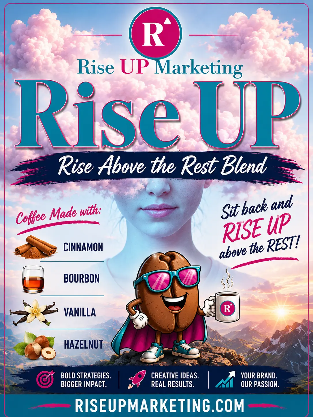 Rise UP custom coffee label