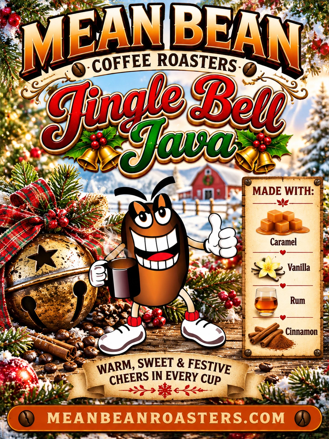 Jingle Bell Java - Mean Bean Flavored Coffee from Mean Bean Coffee Roasters