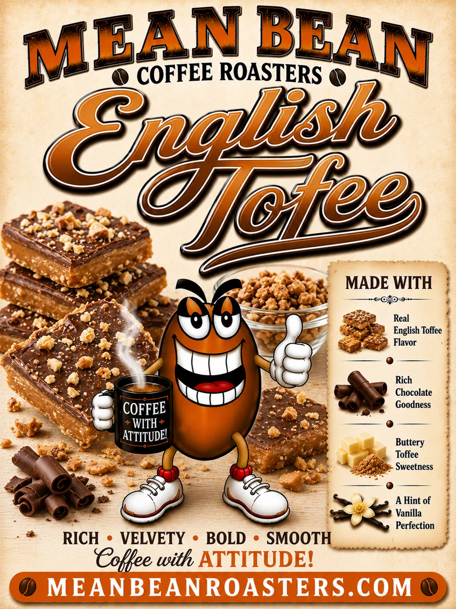 English Toffee - Mean Bean Flavored Coffee from Mean Bean Coffee Roasters